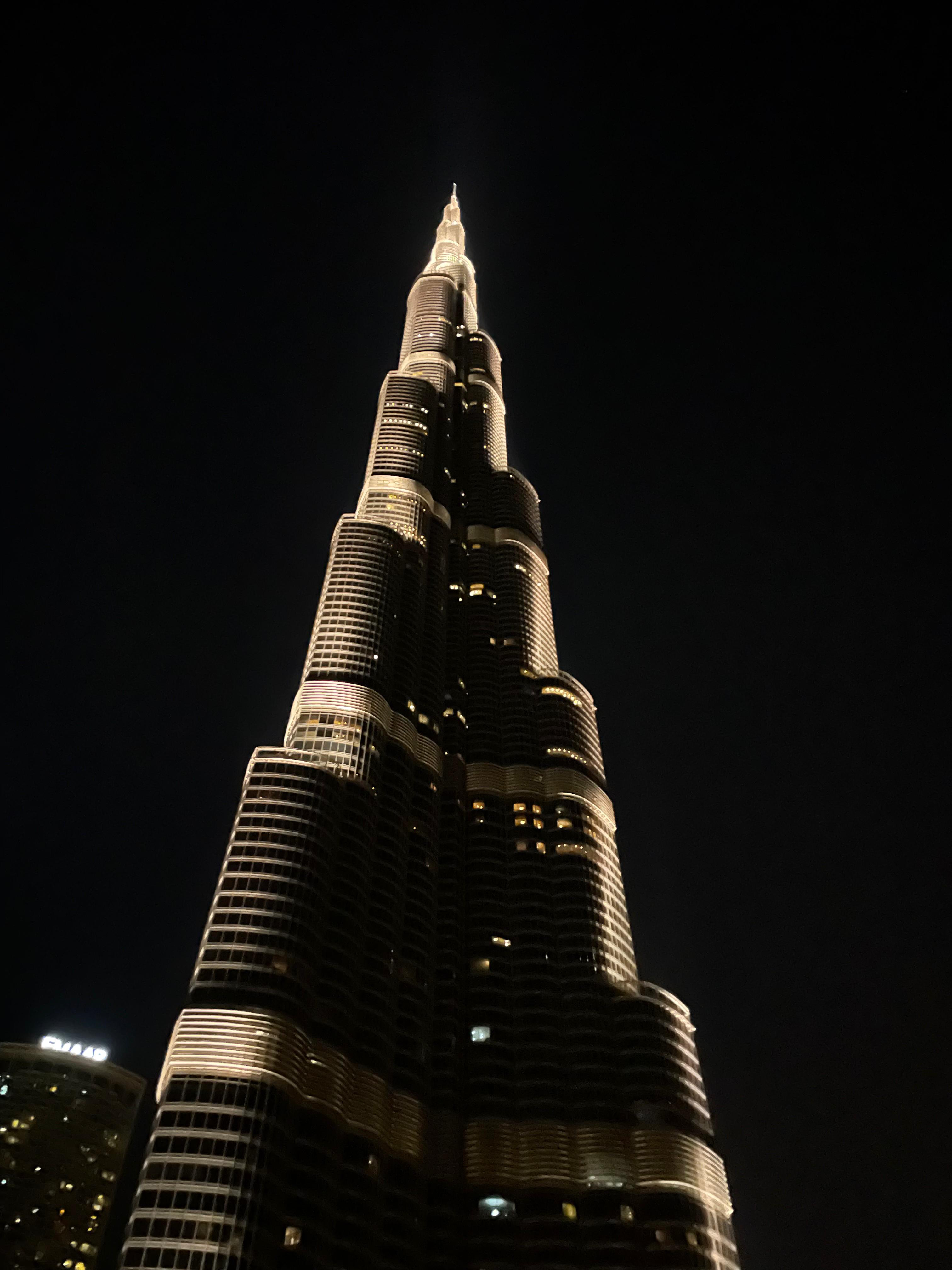 Team photo in front of Burj Khalifa